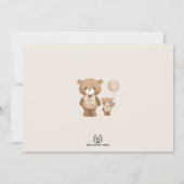 Invitation On Peut Attendre Teddy Bear Baby shower Neutre (Dos)