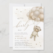 Invitation On Peut Attendre Teddy Ours Neutre Douche (Devant)