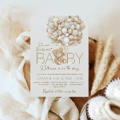 Invitation On peut attendre un Baby shower neutre entre les s