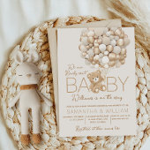 Invitation On peut attendre un Baby shower neutre entre les s