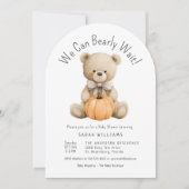 Invitation On peut attendre un joli Baby shower de garçon Cit (Devant)