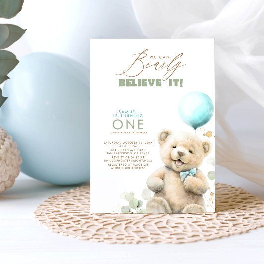 Invitation On peut facilement le croire - Teddy Bear 1er anni