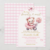 Invitation On peut prélever l'ours avec le Baby shower des ba (Devant / Derrière)
