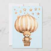 Invitation On peut s'attendre à Bear Blue Boy Baby shower (Dos)