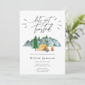 Invitation On se fait griller Bachelorette Camping (Debout devant)