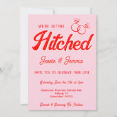 Invitation On se fait hisser Lesbienne Mariage rouge rose (Devant)