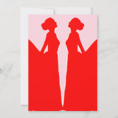 Invitation On se fait hisser Lesbienne Mariage rouge rose (Dos)