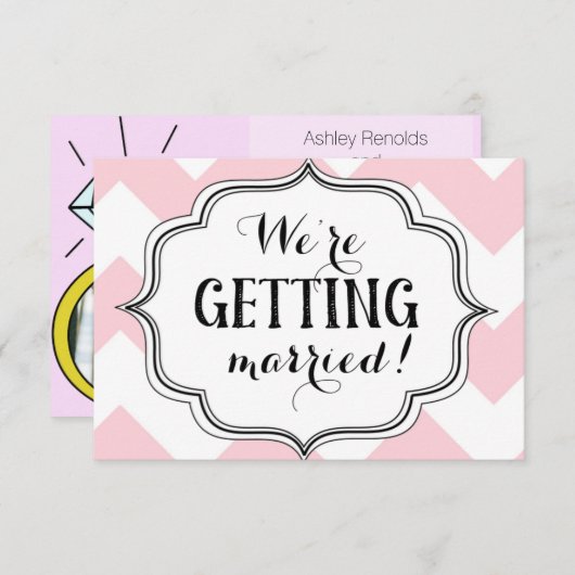 Invitation On se marie ! (Devant / Derrière)