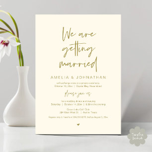 Invitation On se marie, Elopement Dinner Dancing
