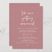 Invitation On se marie, Elopement Dinner Dancing (Devant / Derrière)