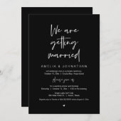 Invitation On se marie, Elopement Dinner Dancing (Devant / Derrière)