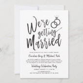 Invitation On se marie | Mariage après l'invitation de la fêt (Devant)