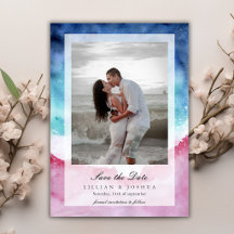 On The Beach Ocean Tropical Wedding Save The Date