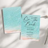 Invitation On The Beach Summer Blue Ocean tropical  wedding