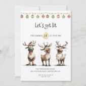 Invitation on va illuminer les fêtes des rennes mignons (Devant)