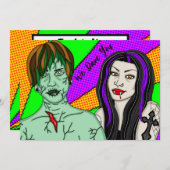 Invitation On vous défie | Fête d'Halloween (Devant / Derrière)