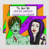 Invitation On vous défie | Soirée d'Halloween (Devant / Derrière)