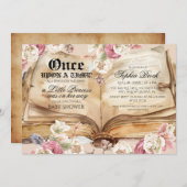 Invitation Once Upon A Time Baby Shower (Devant / Derrière)