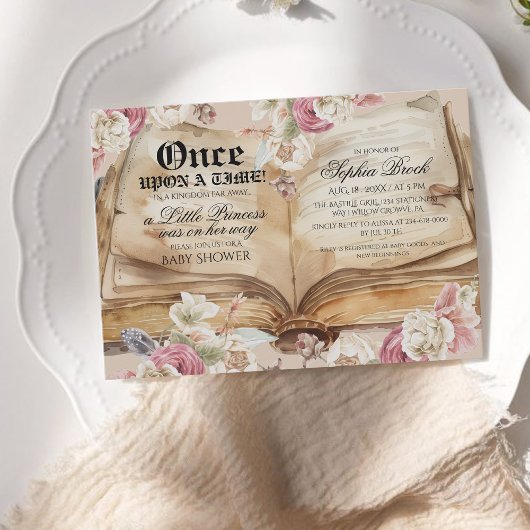 Invitation Once Upon A Time Book Baby Shower