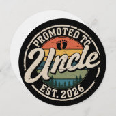 Invitation Oncle futur en 2026 Annonce de grossesse  (Devant / Derrière)