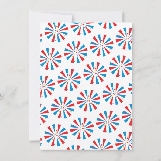 Invitation Oncle Sam 4 juillet Barbecue parti barbecue (Dos)