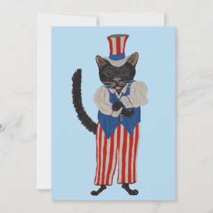 Invitation Oncle Sam Chat Noir