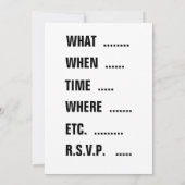 Invitation Oncle Sam "je vous veux" personnalisables (Dos)