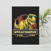 Invitation Oncleasaurus T rex Oncle Saurus Dinosaure (Debout devant)