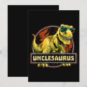 Invitation Oncleasaurus T rex Oncle Saurus Dinosaure (Devant / Derrière)