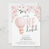 Invitation Onderder Teddy Hot Air Balloon 1er anniversaire (Devant)
