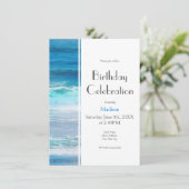 Invitation Ondes aquarelles (Debout devant)