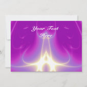 Invitation ONDES LUMINEUSES ,Bleu,Purple,Blanc (Dos)