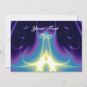 Invitation ONDES LUMINEUSES ,Bleu,Violet,Blanc (Dos)