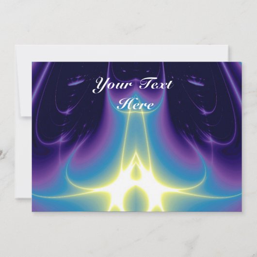 Invitation ONDES LUMINEUSES ,Bleu,Violet,Blanc (Dos)