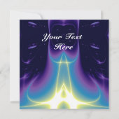 Invitation ONDES LUMINEUSES ,Bleu,Violet,Blanc (Dos)