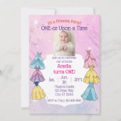 Invitation ONE-ce Upon A Time, Princess Dress 1st Birthday (Devant)