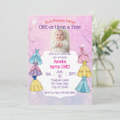 Invitation ONE-ce Upon A Time, Princess Dress 1st Birthday (Debout devant)