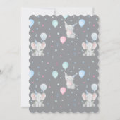 Invitation One Cute Baby Elephant 1st Birthday Party (Dos)