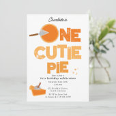 Invitation One Cutie Pie Invite 1st First Birthday Cute (Debout devant)