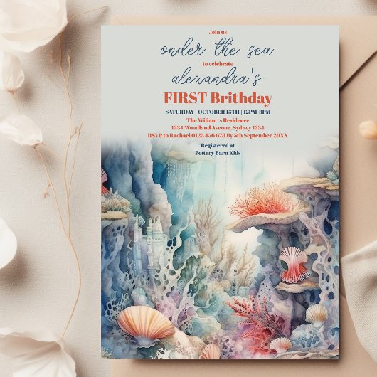 Invitation One der the Sea Life 1er anniversaire
