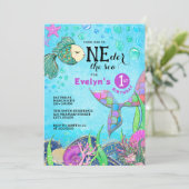 Invitation ONE der the Sea Mermaid 1er anniversaire (Debout devant)