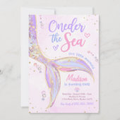 Invitation ONE der The Sea Mermaid 1er anniversaire fête (Devant)