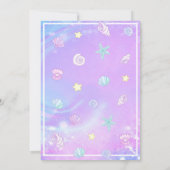 Invitation ONE der The Sea Mermaid 1er anniversaire Invitatio (Dos)