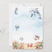 Invitation ONE-der the Sea Ocean La 1ère fête d'anniversaire (Dos)