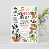 Invitation One der The Sea Pirate Ship 1er Anniversaire (Debout devant)