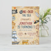 Invitation One der The Sea Pirate Ship 1er Anniversaire (Debout devant)