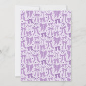 Invitation ONE derful Coquette Bow violet fête d'anniversaire (Dos)