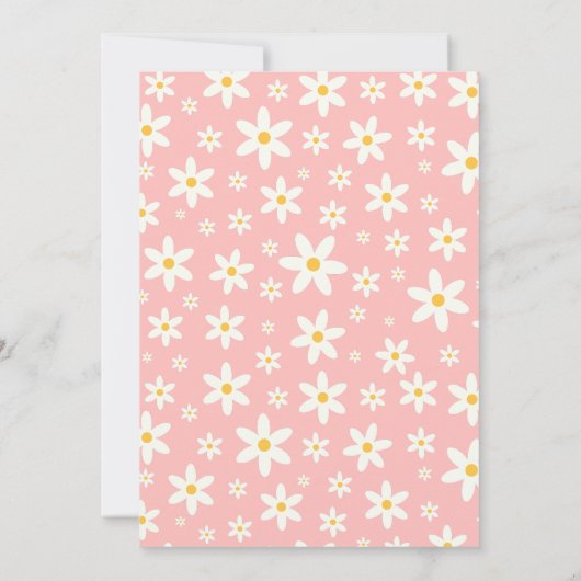 Invitation ONE-derful Pink Daisy 1st Birthday (Dos)