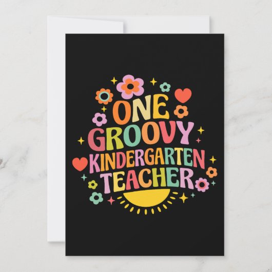 Invitation One groovy kindergarten teacher (Devant)