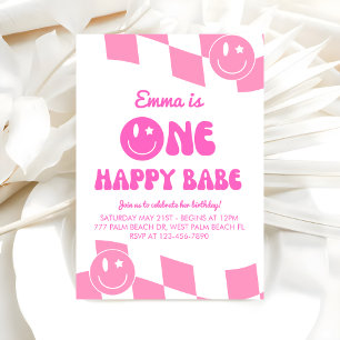 Invitation One Happy Babe Super 1er anniversaire